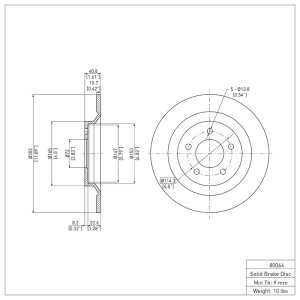 Mazda 5 Brake Rotor (1) - Rear - R1 Concepts - Plain - `06-`15